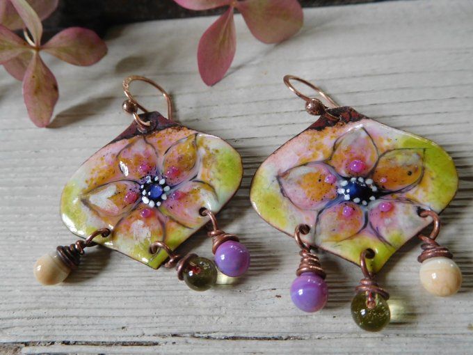 Boucles d'oreilles "fleurs de printemps"
