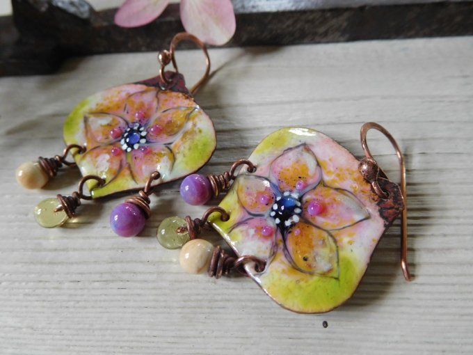 Boucles d'oreilles "fleurs de printemps"