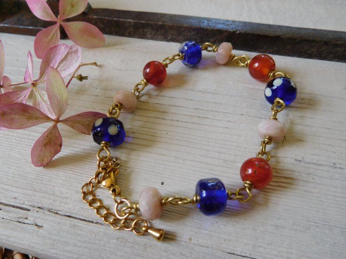 Bracelet bohème perles en verre - Copie