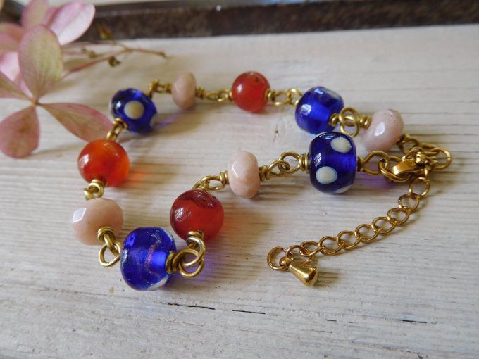 Bracelet bohème perles en verre - Copie