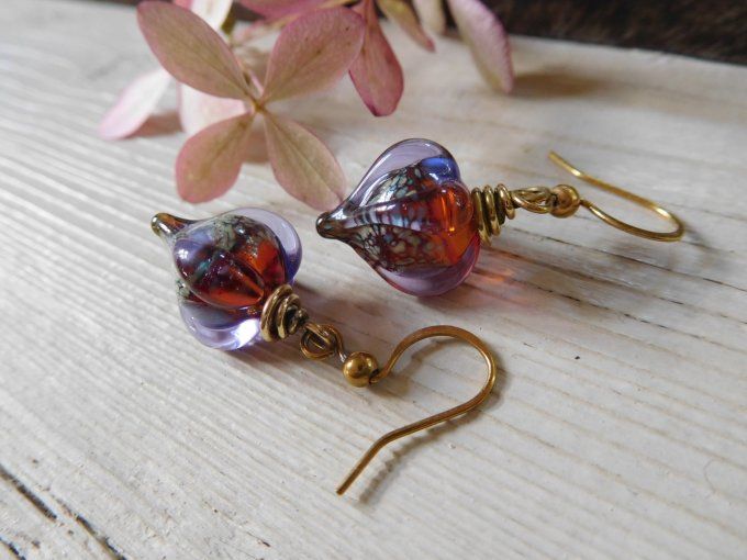 Boucles d'oreilles "lampions".