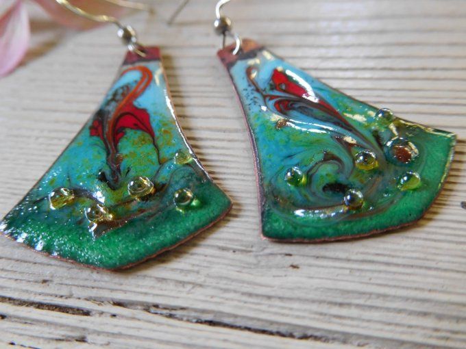 Boucles d'oreilles "motif abstrait"