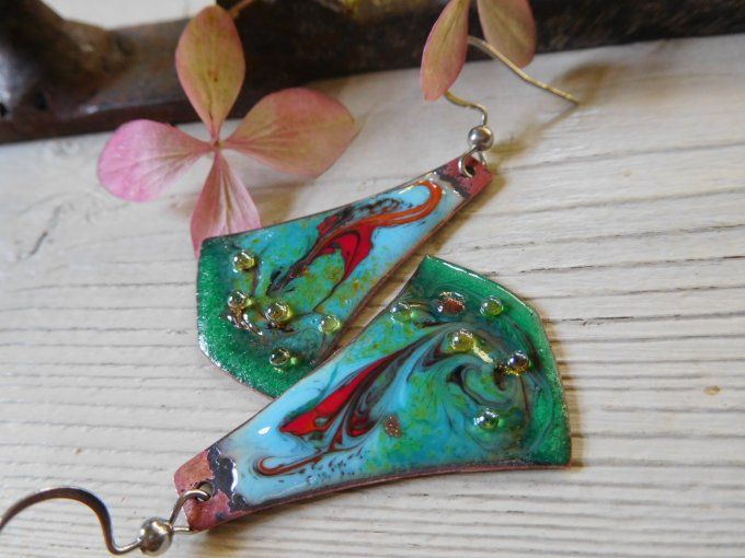 Boucles d'oreilles "motif abstrait"