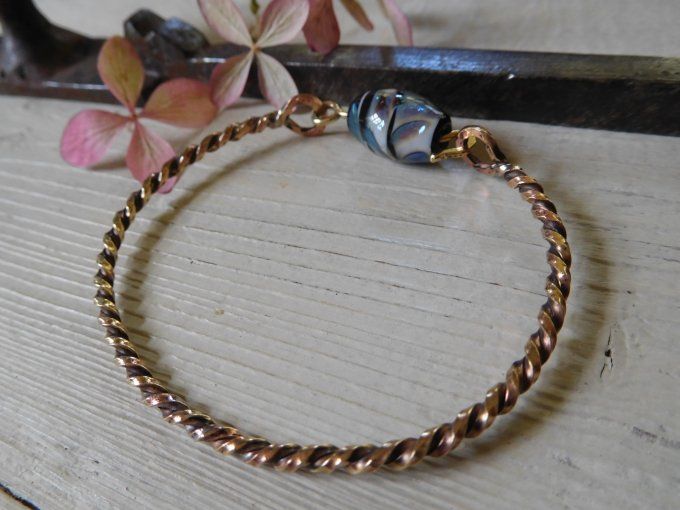 Bracelet "torque" en laiton