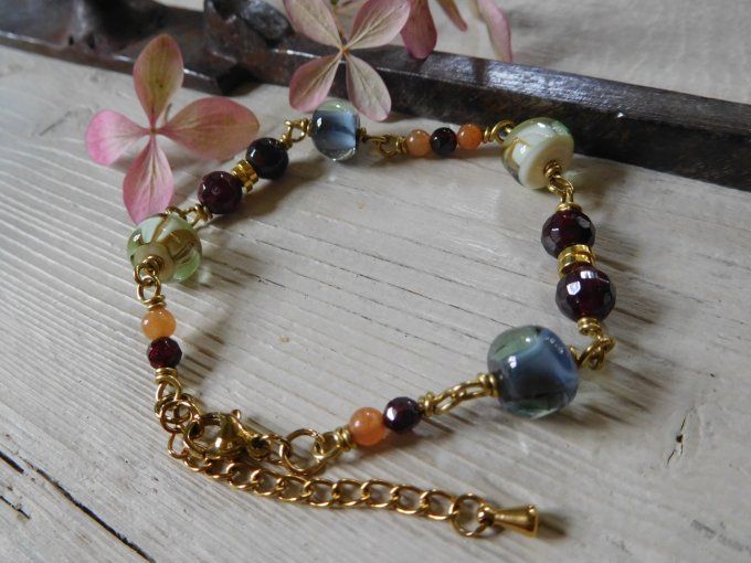 Bracelet bohème perles en verre 