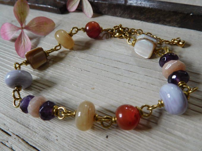 Bracelet bohème perles en verre