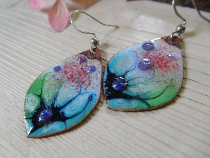 Boucles d'oreilles "nature abstraite"