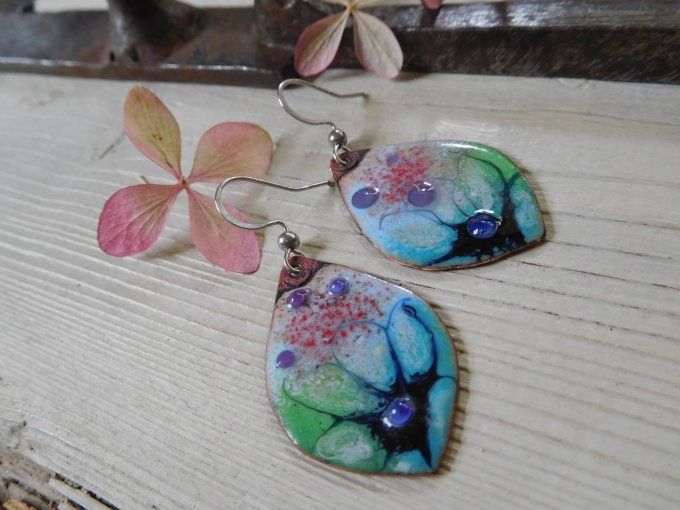 Boucles d'oreilles "nature abstraite"