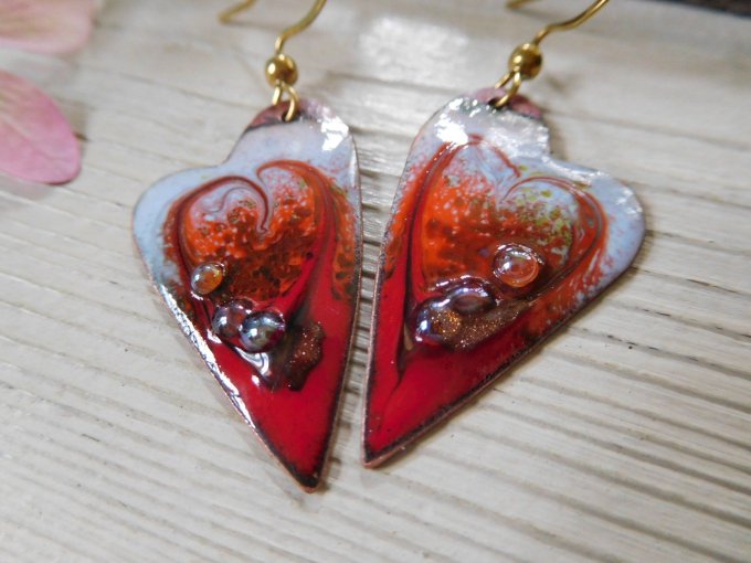 Boucles d'oreilles "cœurs"
