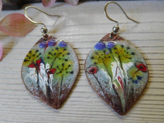 Boucles d'oreilles "nature abstraite"