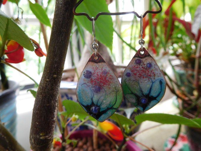 Boucles d'oreilles "nature abstraite"