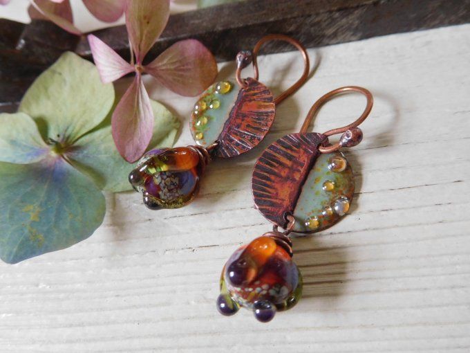 Boucles d'oreilles "céladon"