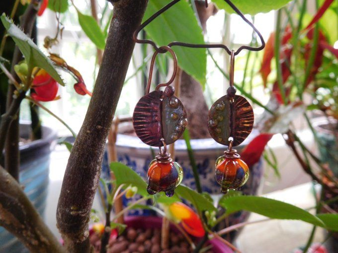 Boucles d'oreilles "céladon"