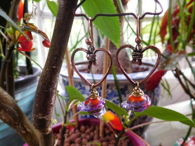 Boucles d'oreilles "cœurs"