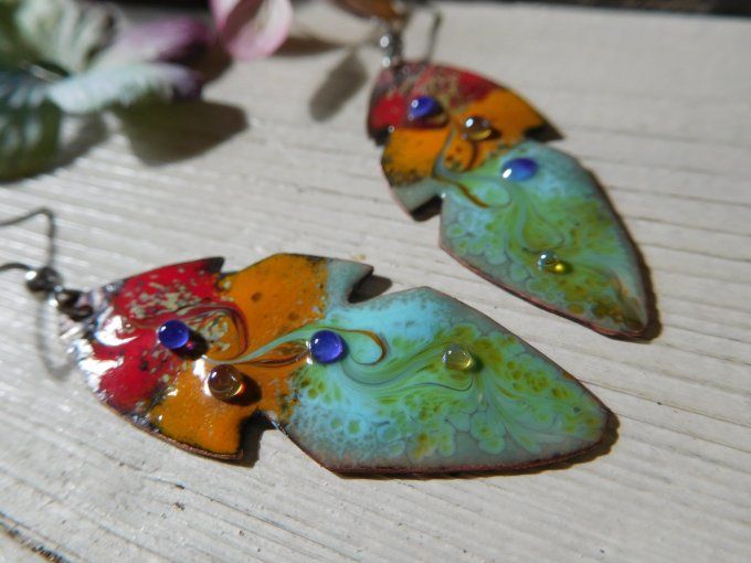 Boucles d'oreilles "plumes"