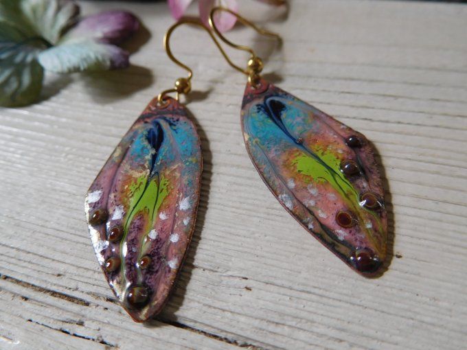Boucles d'oreilles "ailes de papillon".