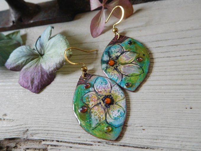 Boucles d'oreilles "fleurs d'été"