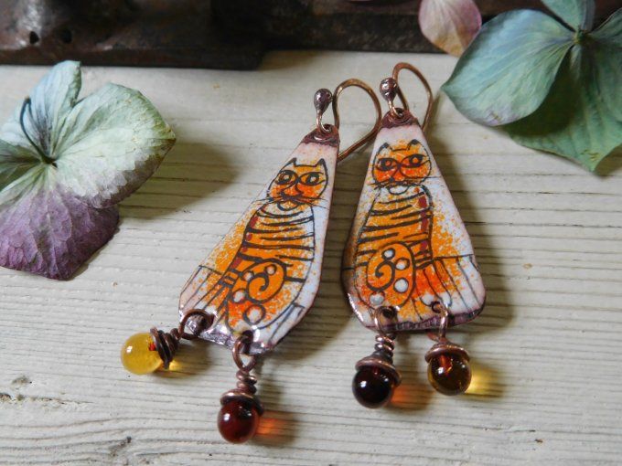 Boucles d'oreilles "petits chats"