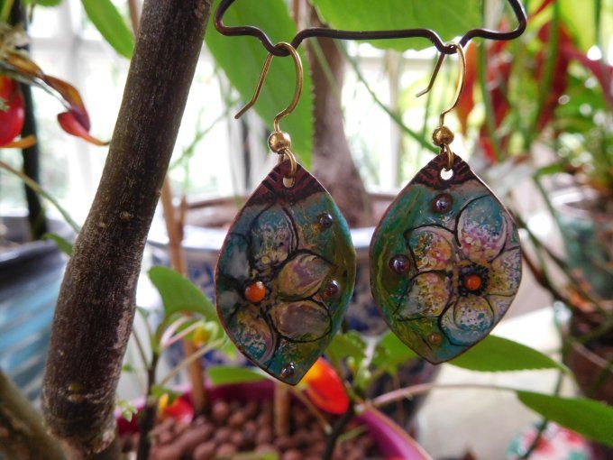 Boucles d'oreilles "fleurs d'été"