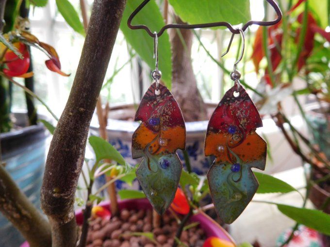 Boucles d'oreilles "plumes"