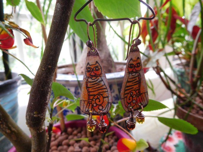 Boucles d'oreilles "petits chats"