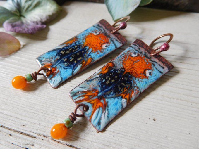 Boucles d'oreilles "poissons abstraits"