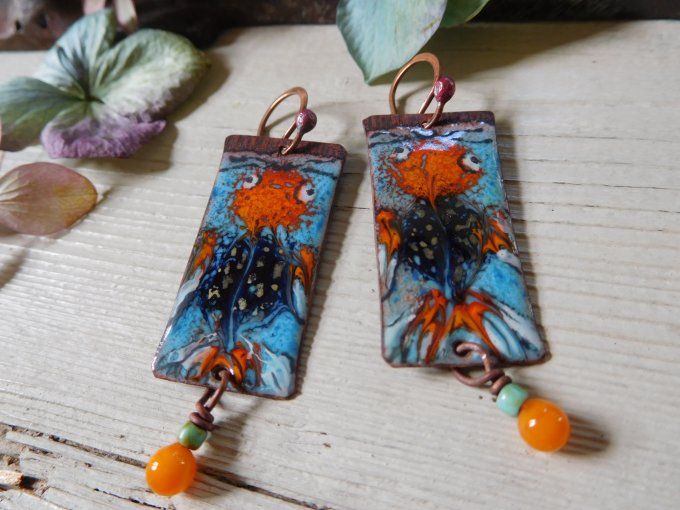 Boucles d'oreilles "poissons abstraits"