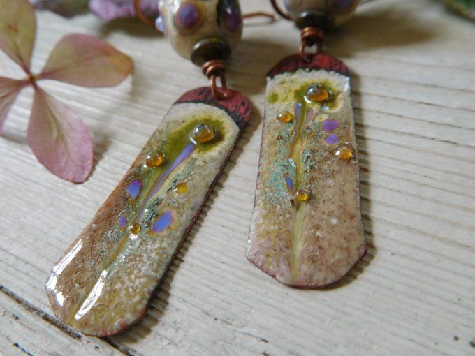 Boucles d'oreilles "lande Bretonne".