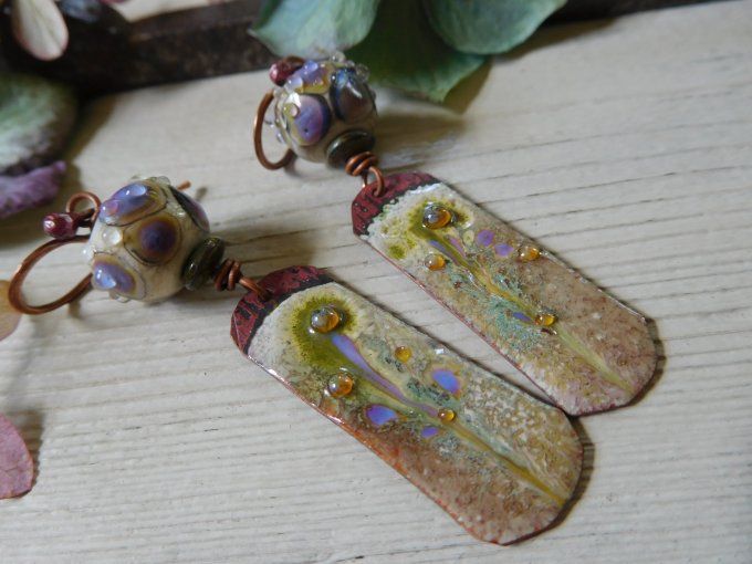 Boucles d'oreilles "lande Bretonne".