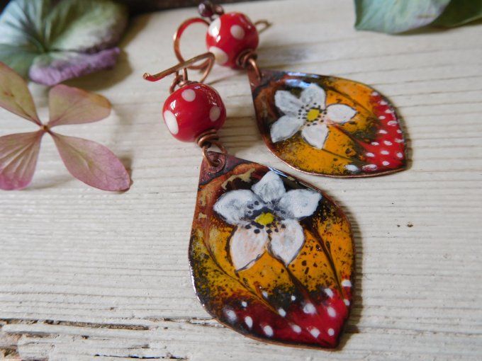 Boucles d'oreilles "dans les bois"