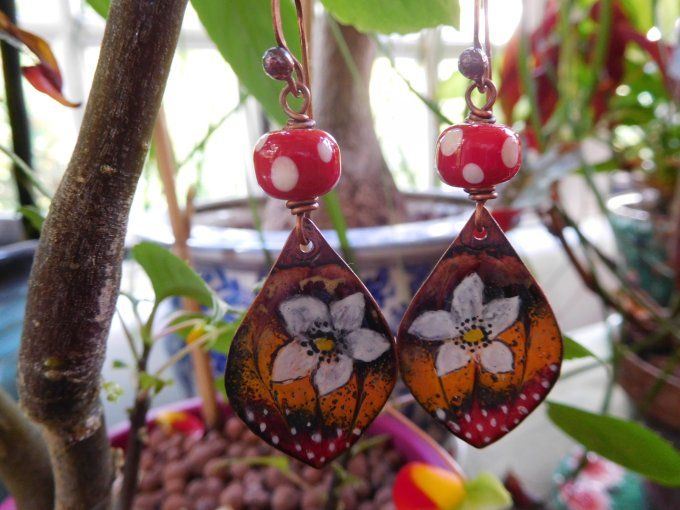 Boucles d'oreilles "dans les bois"