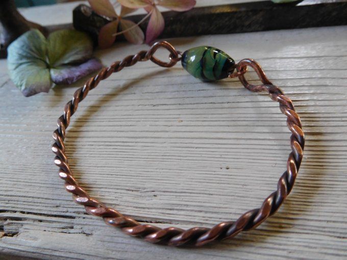 Bracelet "torque" en cuivre