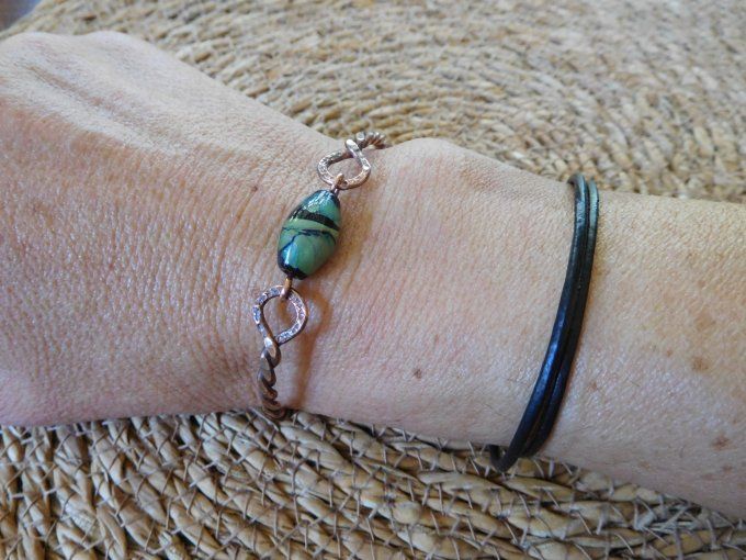 Bracelet "torque" en cuivre