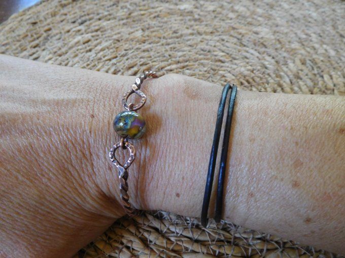 Bracelet "torque" en cuivre 