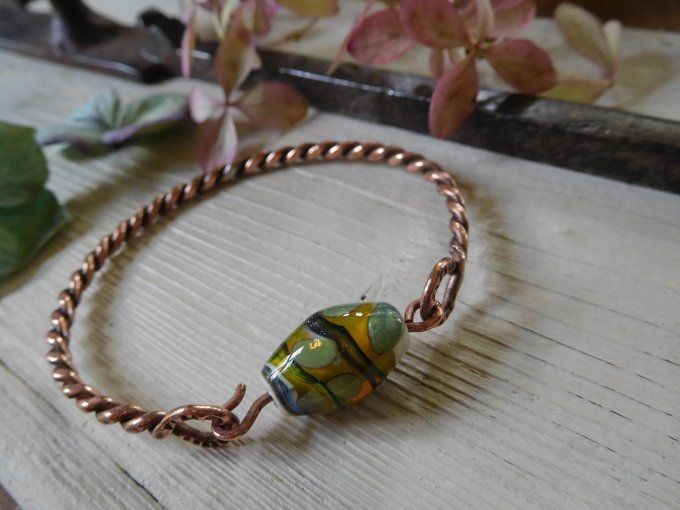 Bracelet "torque" en cuivre