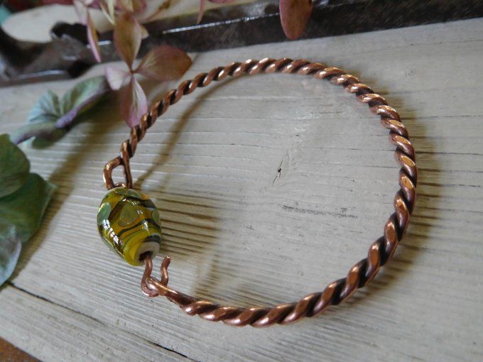 Bracelet "torque" en cuivre