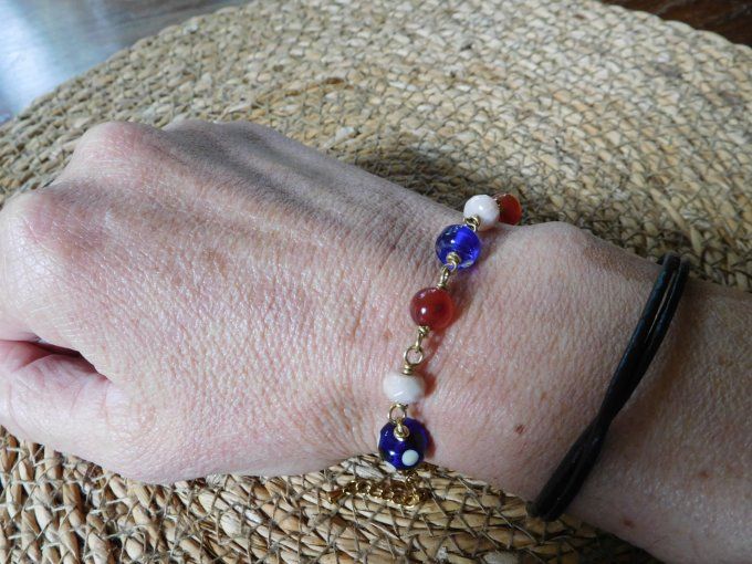 Bracelet bohème perles en verre - Copie