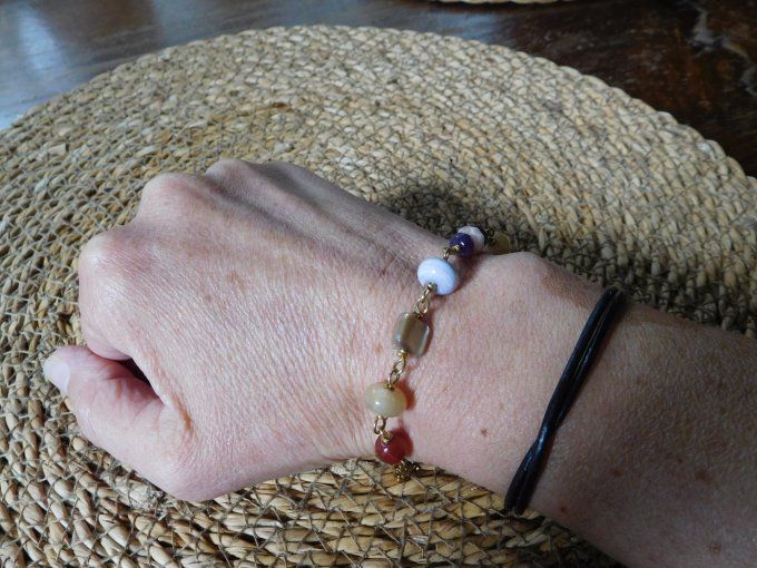 Bracelet bohème perles en verre