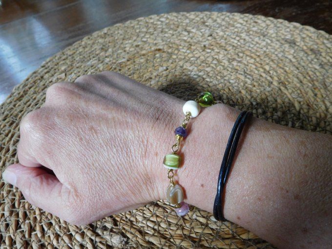 Bracelet bohème perles en verre