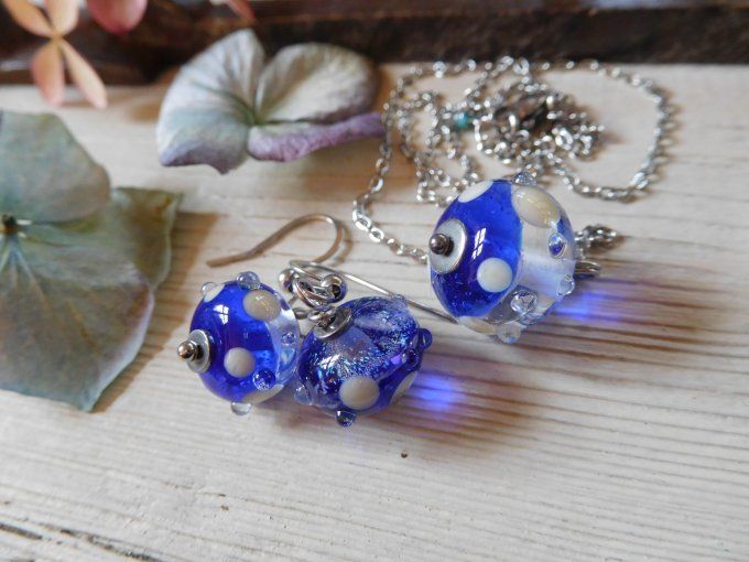 Parure boucles d'oreilles et pendentif  - Copie