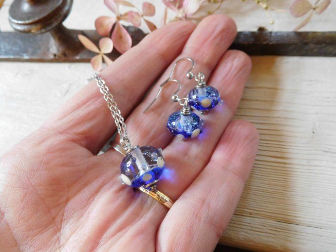 Parure boucles d'oreilles et pendentif  - Copie