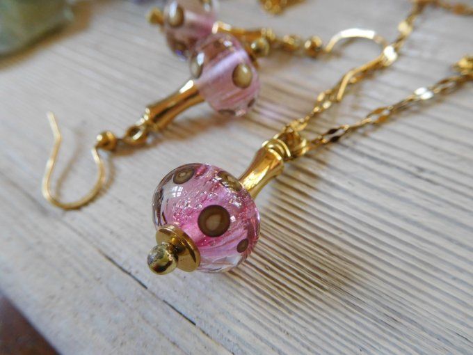 Parure boucles d'oreilles et pendentif 