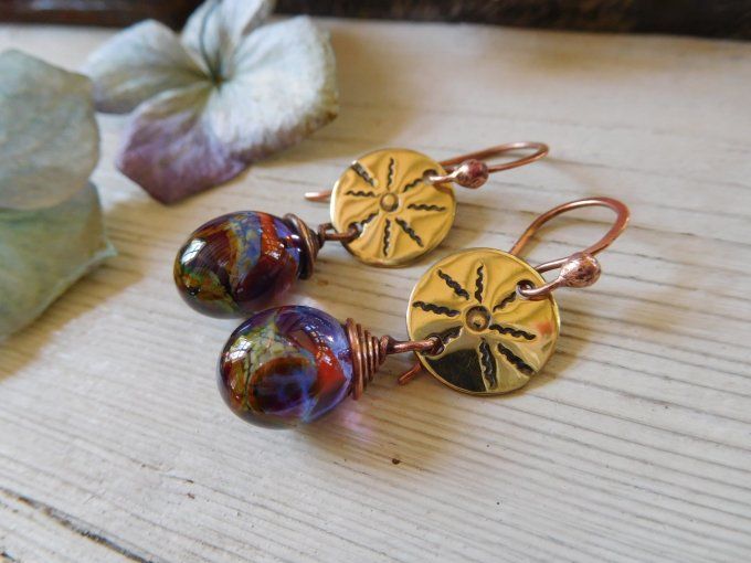 Boucles d'oreilles "roue Celtique" 