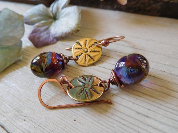 Boucles d'oreilles "roue Celtique" 