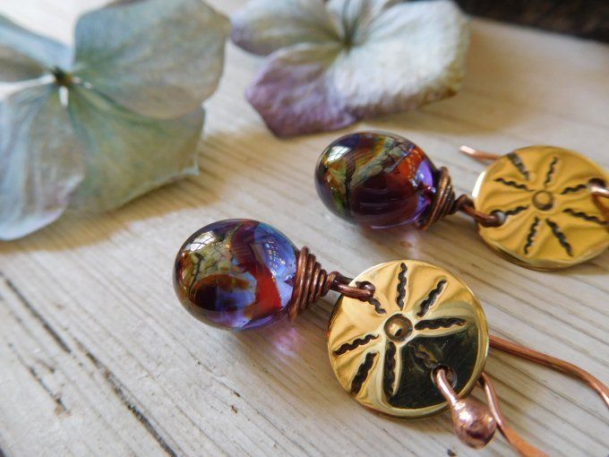 Boucles d'oreilles "roue Celtique" 
