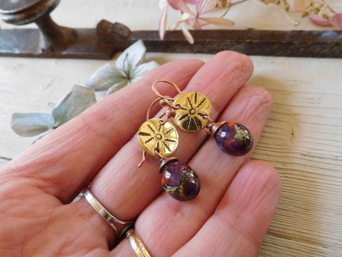 Boucles d'oreilles "roue Celtique" 
