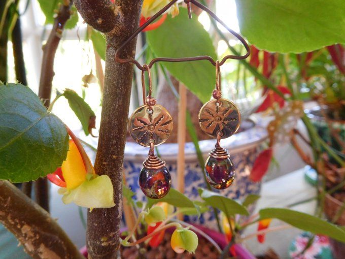 Boucles d'oreilles "roue Celtique" 