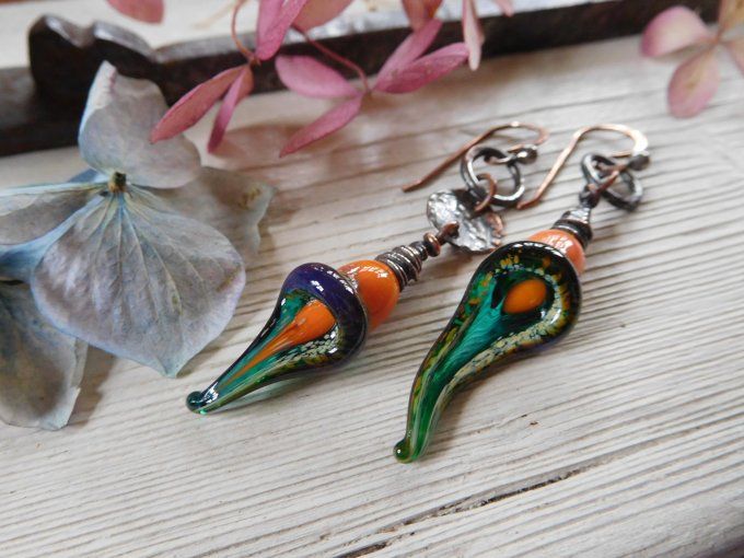 Boucles d'oreilles bohèmes "asymétriques"