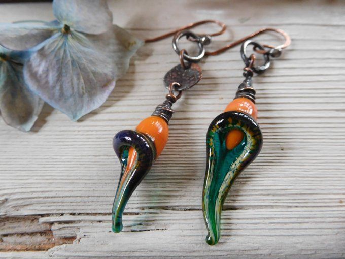 Boucles d'oreilles bohèmes "asymétriques"